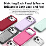 Cornice in silicone liquido, pannello posteriore ibrido a onde, custodia magnetica per telefono, For iPhone 17 Pro