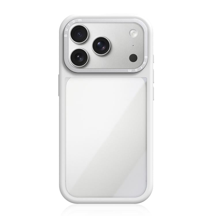 Custodia per telefono con cornice in silicone liquido, pannello posteriore ibrido in acrilico trasparente., For iPhone 18 Pro, For iPhone 18 Pro Max