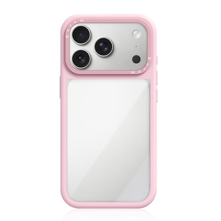 Custodia per telefono con cornice in silicone liquido, pannello posteriore ibrido in acrilico trasparente., For iPhone 18 Pro, For iPhone 18 Pro Max