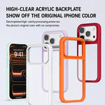 Custodia per telefono con cornice in silicone liquido, pannello posteriore ibrido in acrilico trasparente., For iPhone 18 Pro, For iPhone 18 Pro Max