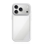 Custodia per telefono con cornice in silicone liquido, pannello posteriore ibrido in acrilico trasparente., For iPhone 17 Pro Max, For iPhone 17 Pro