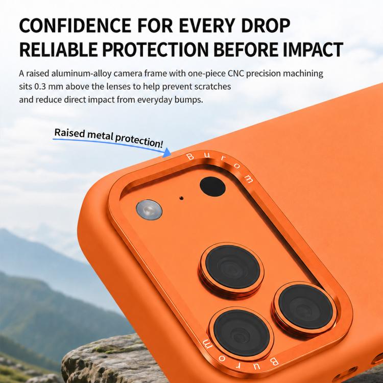 Custodia per telefono con cornice in silicone liquido, pannello posteriore ibrido in acrilico trasparente., For iPhone 17 Pro Max, For iPhone 17 Pro