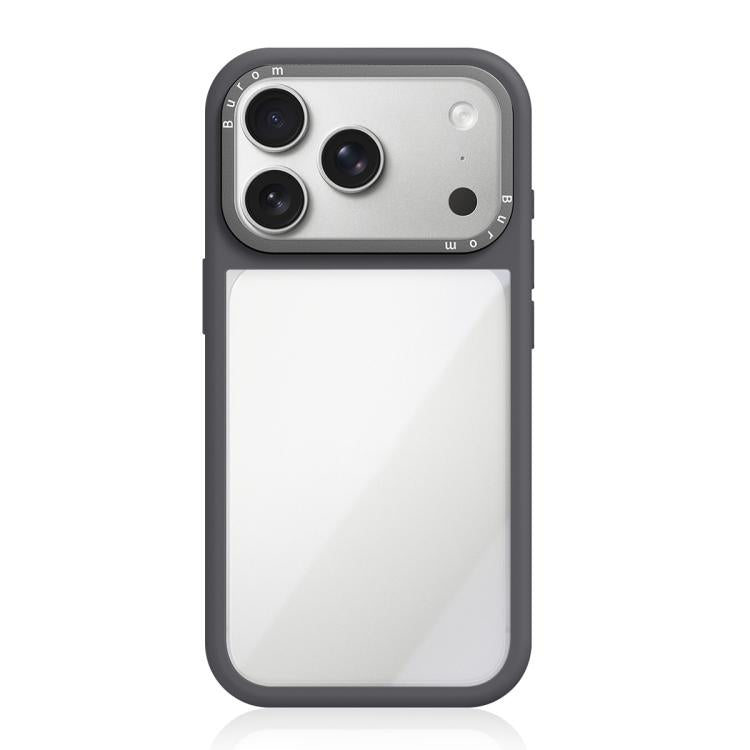 Custodia per telefono con cornice in silicone liquido, pannello posteriore ibrido in acrilico trasparente., For iPhone 17 Pro Max, For iPhone 17 Pro