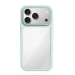 Custodia per telefono con cornice in silicone liquido, pannello posteriore ibrido in acrilico trasparente., For iPhone 17 Pro Max, For iPhone 17 Pro