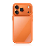 Custodia per telefono con cornice in silicone liquido, pannello posteriore ibrido in acrilico trasparente., For iPhone 17 Pro Max, For iPhone 17 Pro