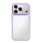 Custodia per telefono con cornice in silicone liquido, pannello posteriore ibrido in acrilico trasparente., For iPhone 17 Pro Max, For iPhone 17 Pro