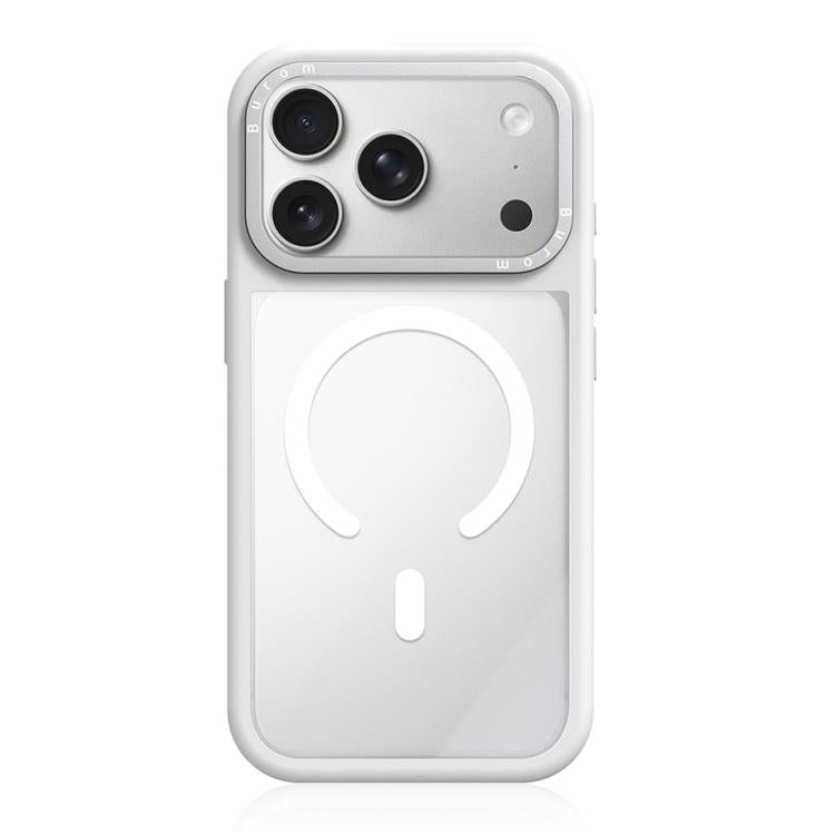 Custodia ibrida magnetica con cornice in silicone liquido, pannello posteriore trasparente e pannello posteriore trasparente., For iPhone 18 Pro, For iPhone 18 Pro Max