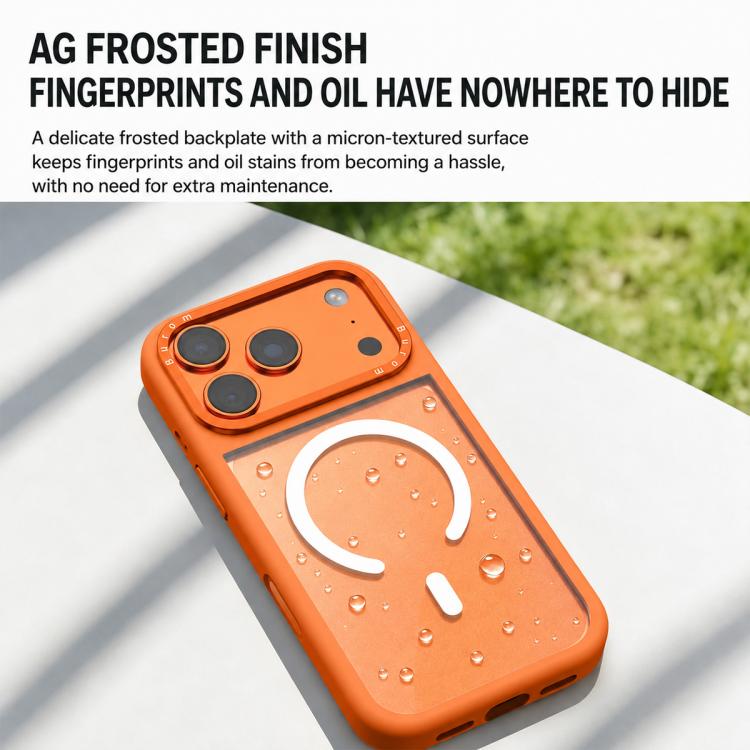 Custodia ibrida magnetica con cornice in silicone liquido, pannello posteriore trasparente e pannello posteriore trasparente., For iPhone 18 Pro, For iPhone 18 Pro Max