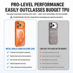 Custodia ibrida magnetica con cornice in silicone liquido, pannello posteriore trasparente e pannello posteriore trasparente., For iPhone 18 Pro, For iPhone 18 Pro Max