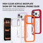 Custodia ibrida magnetica con cornice in silicone liquido, pannello posteriore trasparente e pannello posteriore trasparente., For iPhone 18 Pro, For iPhone 18 Pro Max