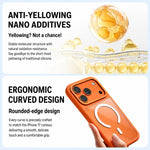 Custodia ibrida magnetica con cornice in silicone liquido, pannello posteriore trasparente e pannello posteriore trasparente., For iPhone 17 Pro Max, For iPhone 17 Pro