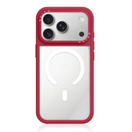 Custodia ibrida magnetica con cornice in silicone liquido, pannello posteriore trasparente e pannello posteriore trasparente., For iPhone 17 Pro Max, For iPhone 17 Pro