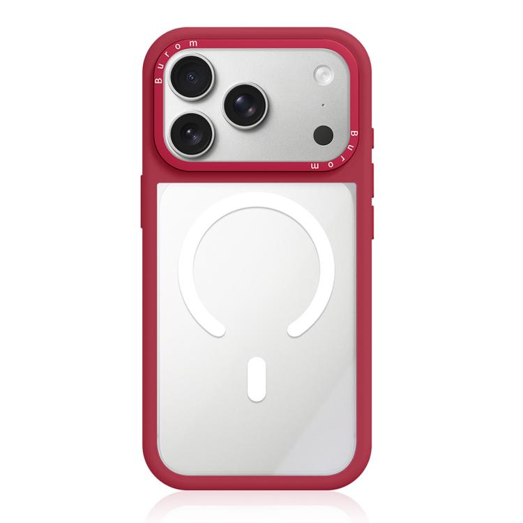 Custodia ibrida magnetica con cornice in silicone liquido, pannello posteriore trasparente e pannello posteriore trasparente., For iPhone 17 Pro Max, For iPhone 17 Pro