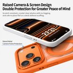 Custodia per telefono con cornice in silicone liquido, pannello posteriore trasparente, supporto magnetico girevole e pannello posteriore ibrido trasparente., For iPhone 17 Pro