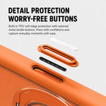 Custodia per telefono con cornice in silicone liquido, pannello posteriore trasparente, supporto magnetico girevole e pannello posteriore ibrido trasparente., For iPhone 17 Pro