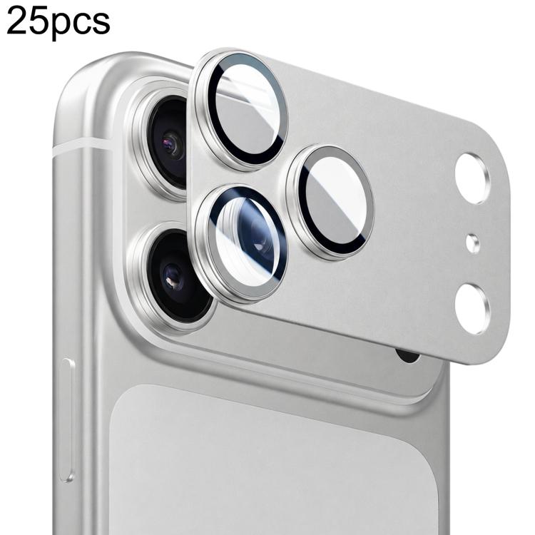 Confezione da 25 pezzi di protezioni per obiettivo fotografico in metallo satinato a copertura totale Armor, For iPhone 18, For iPhone 18 Pro, For iPhone 18 Pro Max