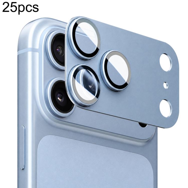 Confezione da 25 pezzi di protezioni per obiettivo fotografico in metallo satinato a copertura totale Armor, For iPhone 18, For iPhone 18 Pro, For iPhone 18 Pro Max