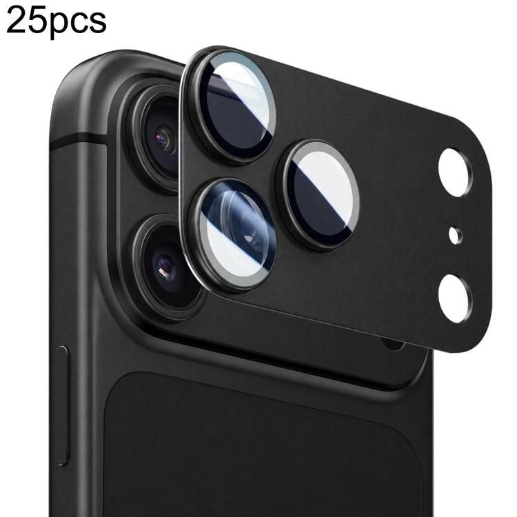 Confezione da 25 pezzi di protezioni per obiettivo fotografico in metallo satinato a copertura totale Armor, For iPhone 18, For iPhone 18 Pro, For iPhone 18 Pro Max