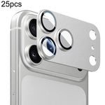 Confezione da 25 pezzi di protezioni per obiettivo fotografico in metallo satinato a copertura totale Armor, For iPhone 18, For iPhone 18 Pro, For iPhone 18 Pro Max