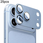 Confezione da 25 pezzi di protezioni per obiettivo fotografico in metallo satinato a copertura totale Armor, For iPhone 18, For iPhone 18 Pro, For iPhone 18 Pro Max