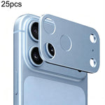 Confezione da 25 pezzi di protezioni per obiettivo fotografico in metallo, piatte e cave., For iPhone 18, For iPhone 18 Pro, For iPhone 18 Pro Max