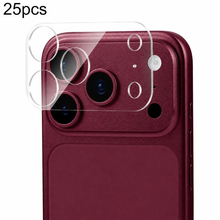 25 pezzi/confezione Pellicola per fotocamera in vetro temperato trasparente integrato, For iPhone 18, For iPhone 18 Pro, For iPhone 18 Pro Max