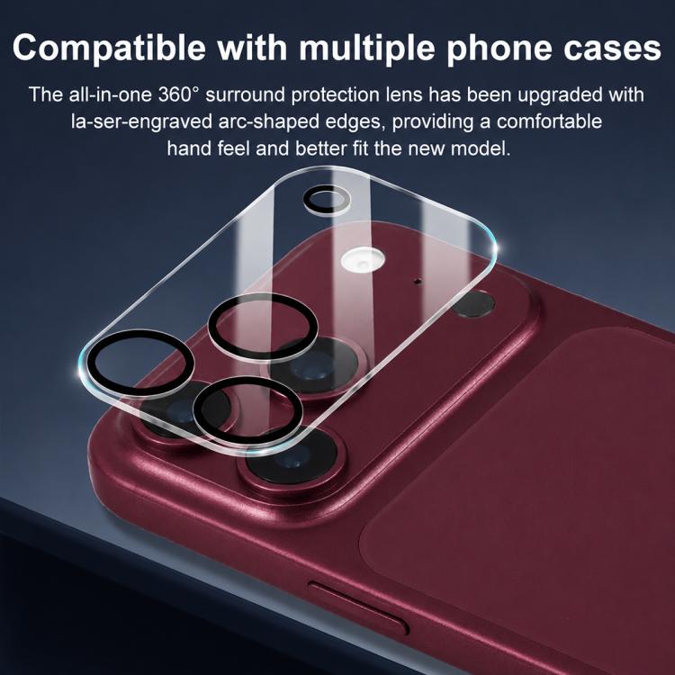 25 pezzi/confezione Pellicola posteriore per fotocamera in vetro temperato serigrafato integrato, For iPhone 18, For iPhone 18 Pro, For iPhone 18 Pro Max