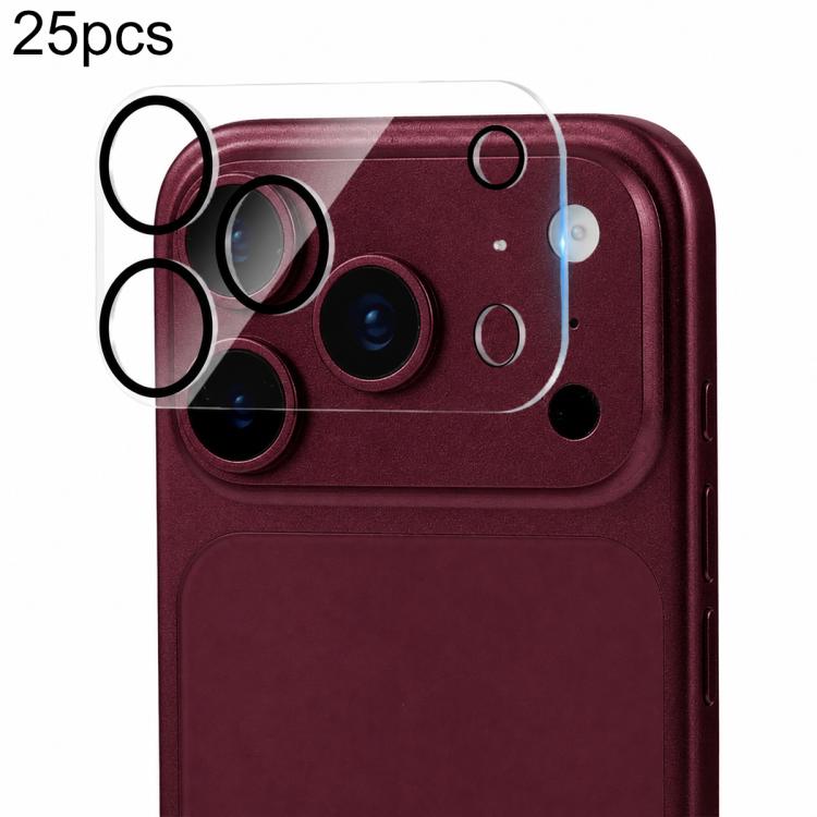 25 pezzi/confezione Pellicola posteriore per fotocamera in vetro temperato serigrafato integrato, For iPhone 18, For iPhone 18 Pro, For iPhone 18 Pro Max