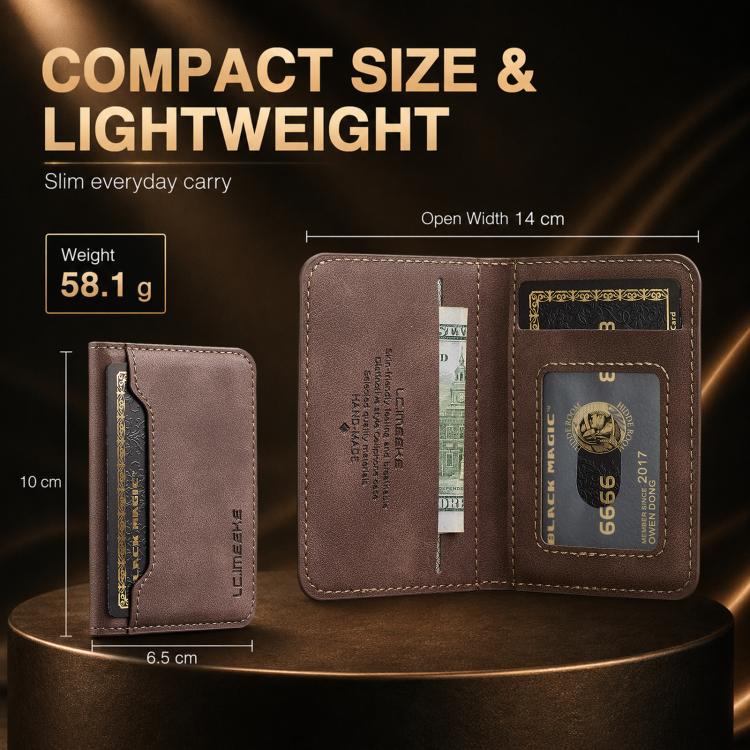LC.IMEEKE L7 Portafoglio magnetico staccabile per carte RFID
