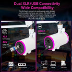 Microfono a condensatore RGB XTUGA GV6 per gaming e registrazione, ideale per streaming live e registrazioni., GV6