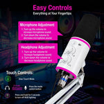Microfono a condensatore RGB XTUGA GV6 per gaming e registrazione, ideale per streaming live e registrazioni., GV6