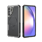 Custodia magnetica antiurto per telefono con texture in fibra di carbonio e airbag, resistente agli urti., For Galaxy A57 5G, For Galaxy A27 5G, For Galaxy A56 5G, For Galaxy A26 5G