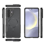 Custodia magnetica antiurto per telefono con texture in fibra di carbonio e airbag, resistente agli urti., For Galaxy A57 5G, For Galaxy A27 5G, For Galaxy A56 5G, For Galaxy A26 5G
