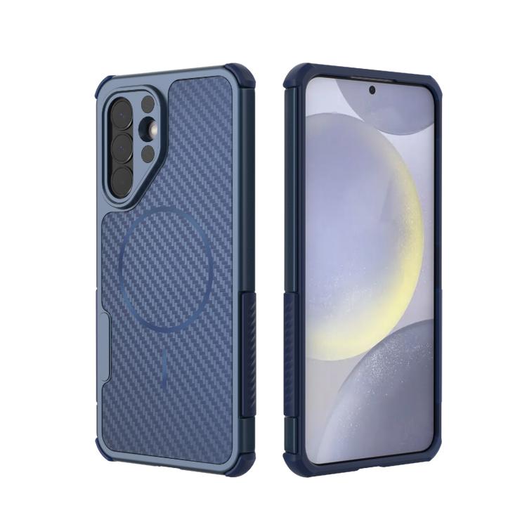 Custodia magnetica antiurto per telefono con texture in fibra di carbonio e airbag, resistente agli urti., For Galaxy A57 5G, For Galaxy A27 5G, For Galaxy A56 5G, For Galaxy A26 5G