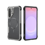 Custodia magnetica antiurto per telefono con texture in fibra di carbonio e airbag, resistente agli urti., For Galaxy A57 5G, For Galaxy A27 5G, For Galaxy A56 5G, For Galaxy A26 5G
