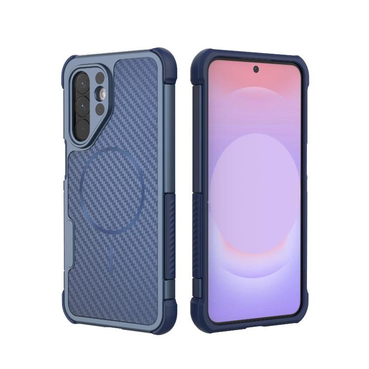 Custodia magnetica antiurto per telefono con texture in fibra di carbonio e airbag, resistente agli urti., For Galaxy A57 5G, For Galaxy A27 5G, For Galaxy A56 5G, For Galaxy A26 5G
