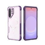 Custodia magnetica antiurto per telefono con texture in fibra di carbonio e airbag, resistente agli urti., For Galaxy A57 5G, For Galaxy A27 5G, For Galaxy A56 5G, For Galaxy A26 5G