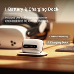 Kit batteria magnetica BOBOVR BM60-1 da 6500 mAh con base di ricarica per fascia per la testa M3 Pro+ / M3, BM60-1