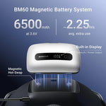 Kit batteria magnetica BOBOVR BM60-1 da 6500 mAh con base di ricarica per fascia per la testa M3 Pro+ / M3, BM60-1