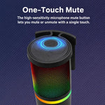Microfono a condensatore da tavolo portatile XTUGA GB2066 con illuminazione RGB., GB2066