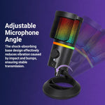 Microfono a condensatore da tavolo portatile XTUGA GB2066 con illuminazione RGB., GB2066