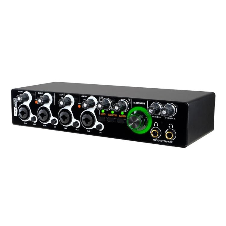 XTUGA E-44 Interfaccia audio USB professionale 4 ingressi-2 uscite 24 bit 192 kHz, scheda audio per registrazione, E-44