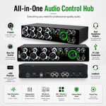 XTUGA E-44 Interfaccia audio USB professionale 4 ingressi-2 uscite 24 bit 192 kHz, scheda audio per registrazione, E-44