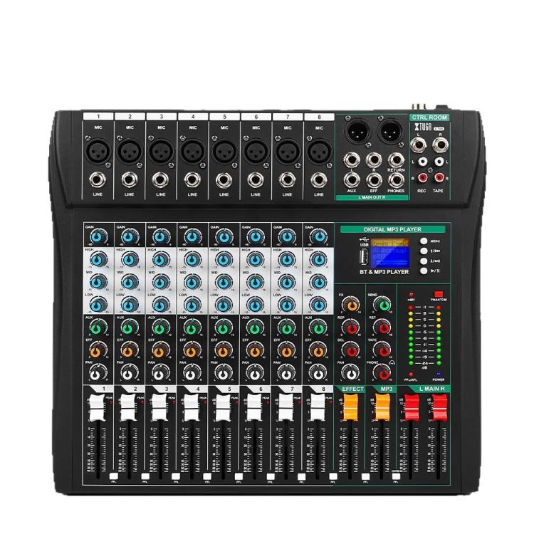 XTUGA CT80 Mixer audio professionale a 8 canali per DJ, CT80
