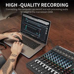 XTUGA CT80 Mixer audio professionale a 8 canali per DJ, CT80