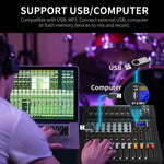 XTUGA CT80 Mixer audio professionale a 8 canali per DJ, CT80