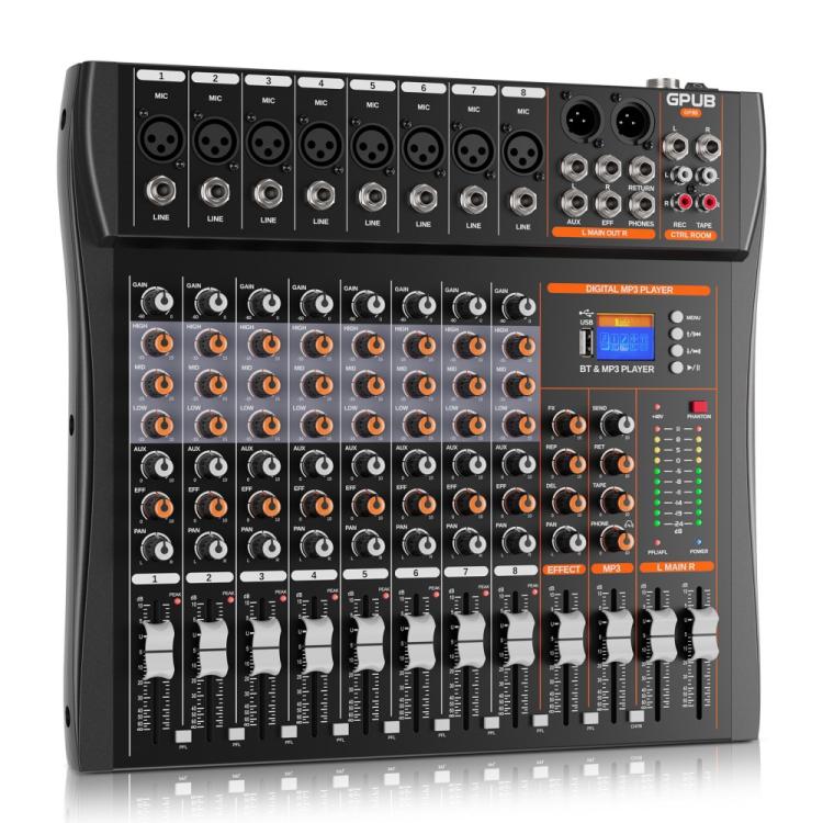 Mixer analogico 8 canali XTUGA GP80 con Bluetooth