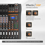 Mixer analogico 8 canali XTUGA GP80 con Bluetooth