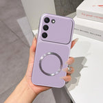 Custodia magnetica per telefono con effetto pelle di agnello, For Galaxy S23+ 5G, For Galaxy S23 5G