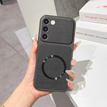 Custodia magnetica per telefono con effetto pelle di agnello, For Galaxy S23+ 5G, For Galaxy S23 5G